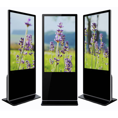 Indoor TFT 55" 65" 3840x2160 Resolution Lcd Digital Signage Totem 500CD/Sqm